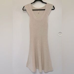 Free People Cream Knit Midi Dress size XS